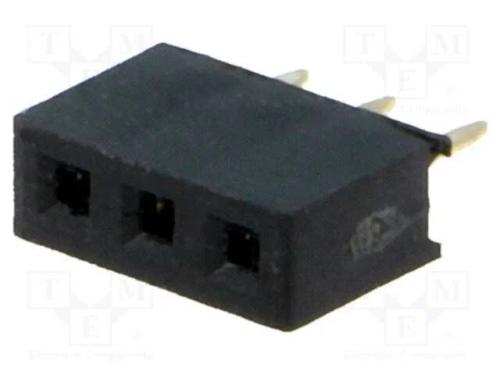 Tomada, pinos, fêmea, PIN: 3, simples, 2mm, THT, .