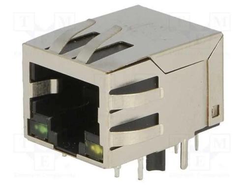 Tomada, RJ45, PIN: 8, blindadas,com díodo LED, Si.