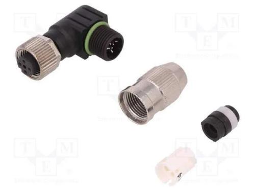 Ficha, M12, Pin: 4, Fêmea, Código A-Devicenet / Canopen, com Cabo