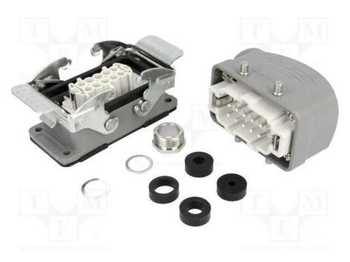 Conector: HDC, macho + fêmea, S-E, PIN: 10, 10+PE.