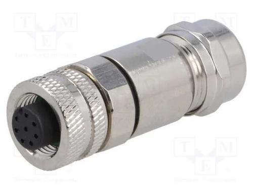 Ficha, M12, Pin: 8, Fêmea, Código A-Devicenet / Canopen, com Cabo