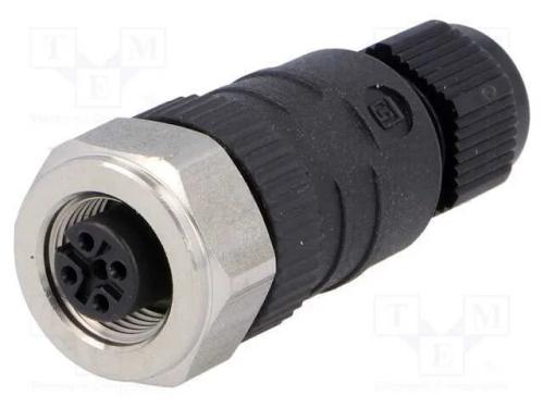 Ficha, M12, Pin: 4, Fêmea, Código A-Devicenet / Canopen, com Cabo