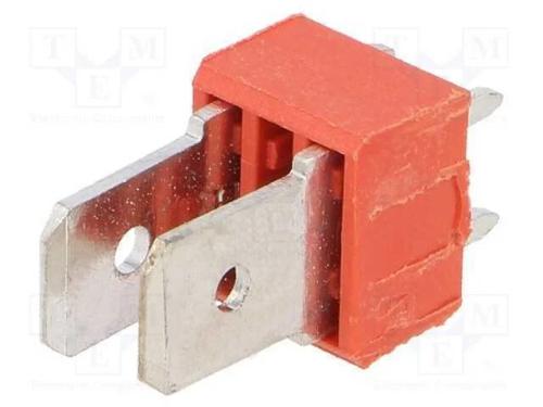 Conetor: Listel de Conectores, 6,4mm, 0,8mm, Tht, Latão, Estanhado