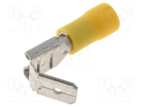Conetor: plano, 6,3mm, 0,8mm, fêmea/macho, 4÷6mm2.