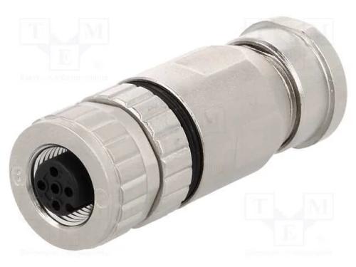 Ficha, M12, Pin: 4, Fêmea, Código A-Devicenet / Canopen, com Cabo