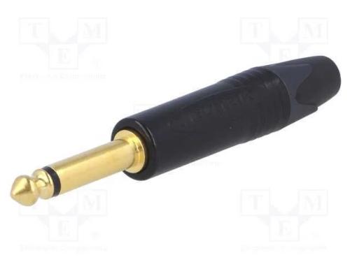 Ficha, Jack 6,3mm, Macho, Mono, Faixas: 2, Simples, com Cabo, Solda