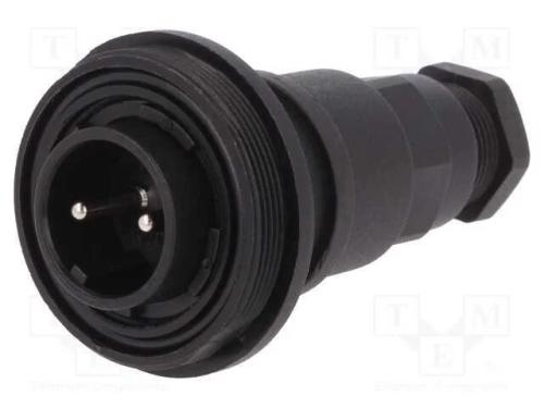 Conector: redondos, ficha, macho, PIN: 2, rosca e.