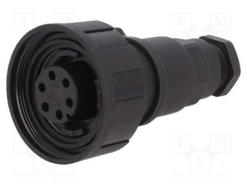 Conector: redondos, ficha, fêmea, PIN: 6, rosca i.