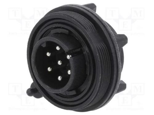 Conector: redondos, tomada, macho, PIN: 7, rosca .