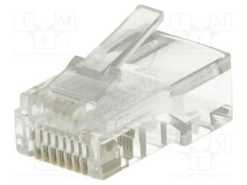 Ficha, RJ45, PIN: 8, Cat: 5e, não blindados, Sist.