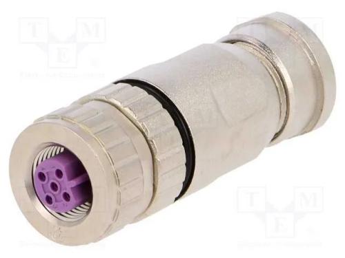 Ficha, M12, Pin: 5, Fêmea, Código B-Profibus, com Cabo, Ip67, 60v