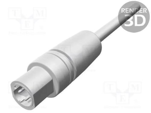 Ficha, M12, Pin: 4, Macho, Código D-Ethernet, com Cabo, Cerrar, Ip54
