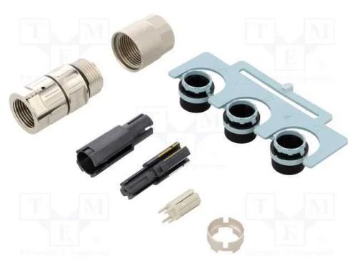 Ficha, M12, Pin: 4, Fêmea, Código D-Ethernet, com Cabo, Cerrar, 250v