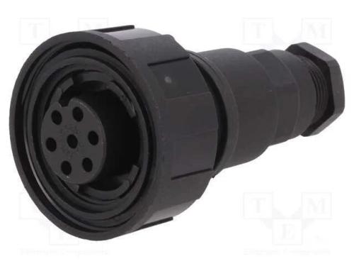 Conector: redondos, ficha, fêmea, PIN: 7, rosca i.