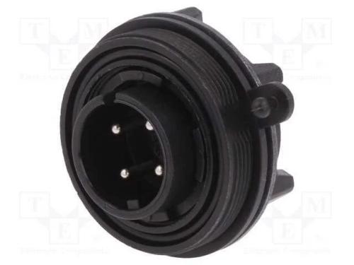 Conector: redondos, tomada, macho, PIN: 4, rosca .