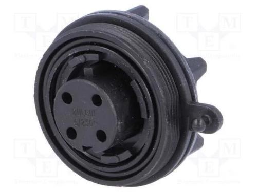 Conector: redondos, tomada, fêmea, PIN: 4, rosca .