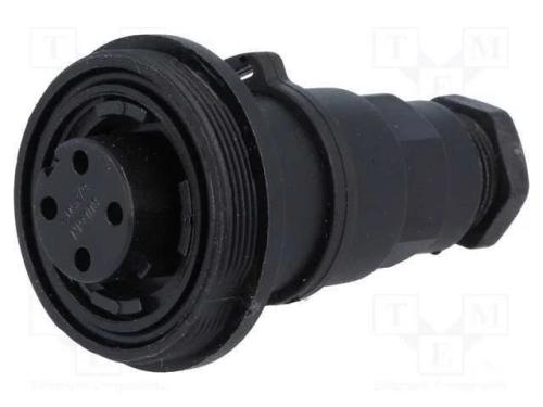Conector: redondos, ficha, fêmea, PIN: 4, rosca e.