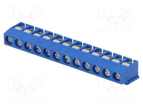 Pcb Bloco Terminal, Angulares 90, 5mm, Faixas: 12, para Pcb, 8a