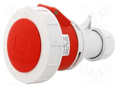 Conector: de alimentação AC 3 fases, ficha, fêmea.