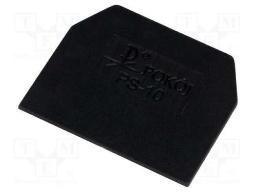 Placa extrema, preta, Larg: 1mm, poliamida, -25÷1.