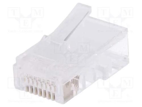 Ficha, RJ45, PIN: 8, não blindados, dourado, Sist.