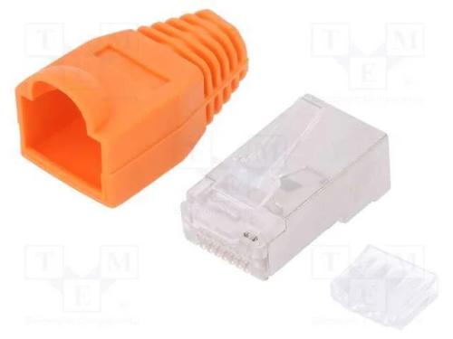 Ficha, RJ45, PIN: 8, Cat: 6, blindadas,com protet.