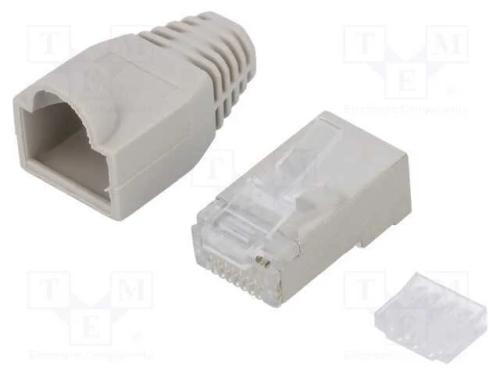 Ficha, RJ45, PIN: 8, Cat: 6, blindadas,com protet.