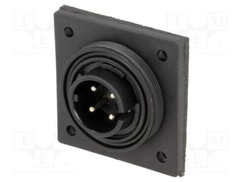 Conector: redondos, tomada, macho, PIN: 4, rosca .