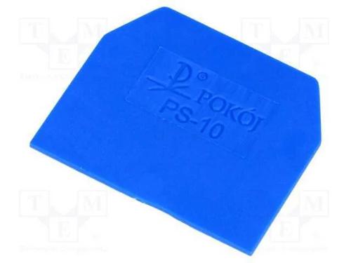 Placa extrema, azul, Larg: 1mm, poliamida, -25÷10.
