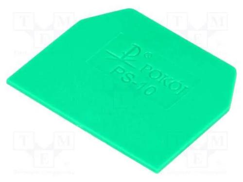 Placa extrema, verde, Larg: 1mm, poliamida, -25÷1.
