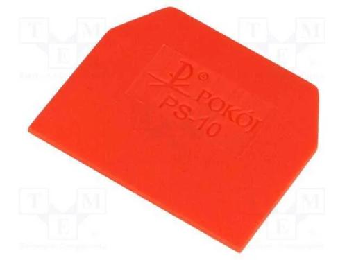 Placa extrema, vermelho, Larg: 1mm, poliamida, -2.