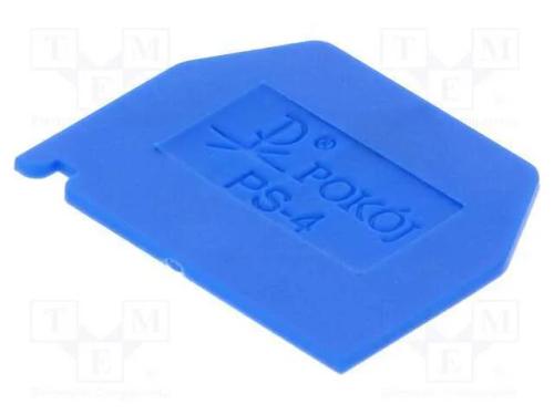 Placa extrema, azul, Larg: 1mm, poliamida, -25÷10.