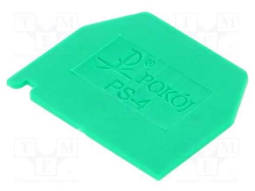 Placa extrema, verde, Larg: 1mm, poliamida, -25÷1.