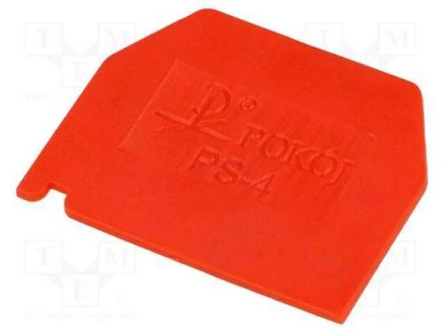 Placa extrema, vermelho, Larg: 1mm, poliamida, -2.