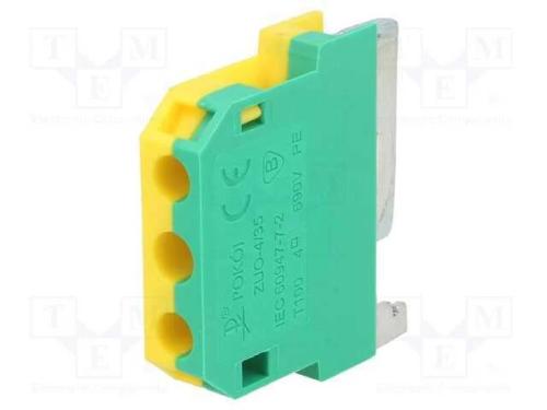 Conector: de carril, 0,75÷4mm2, faixas: 1, braçad.