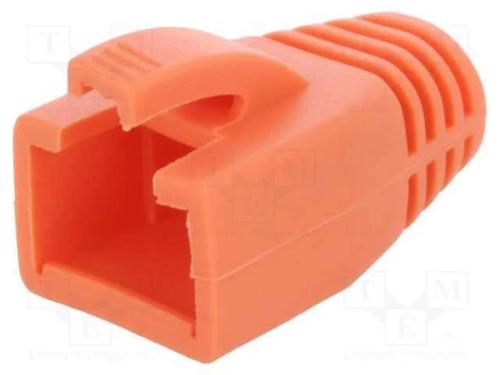 Revestimento de Pino Rj45, 8mm, Laranja