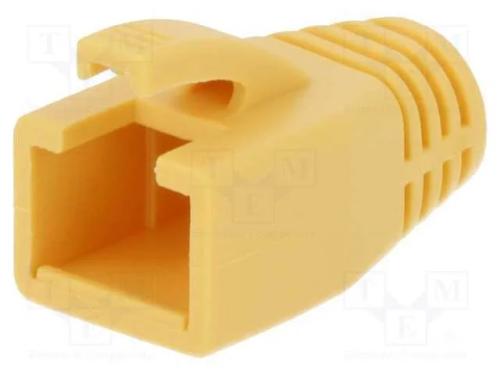 Revestimento de Pino Rj45, 8mm, Amarelo