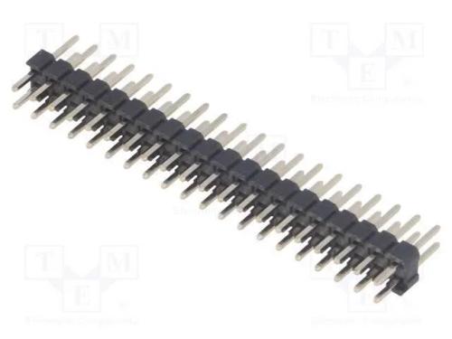 Barra de pinos, pinos, macho, PIN: 40, simples, 2.
