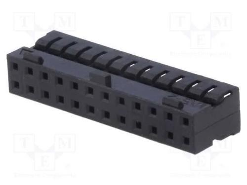 Ficha, Fio-Fio/Placa, Fêmea, Milli-Grid, 2mm, Pin: 24, com Cabo