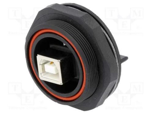 Conector: USB B, tomada, PIN: 4, torcidos, USB Bu.
