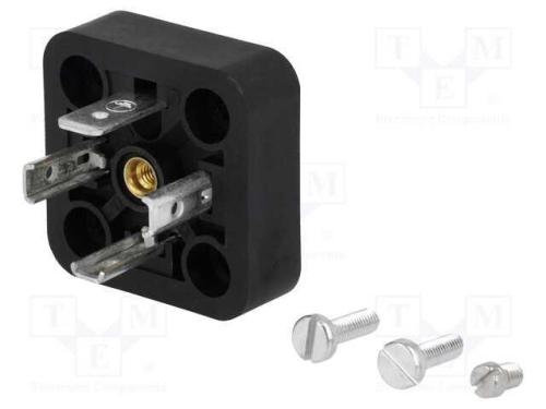 Conector: de Válvulas, Tomada, Formato A, 18mm, Macho, Pin: 4, 16a
