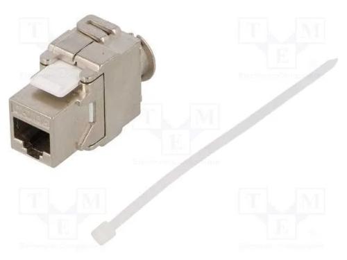 Tomada, RJ45, PIN: 8, Cat: 6a, blindadas,Keystone.