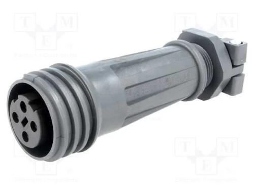 Conector: redondos, ficha, fêmea, PIN: 4, rosca e.