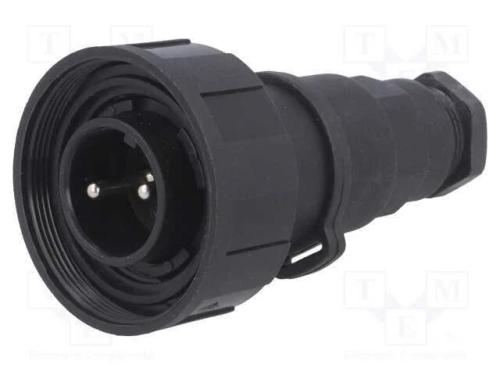 Conector: redondos, ficha, macho, PIN: 2, rosca i.