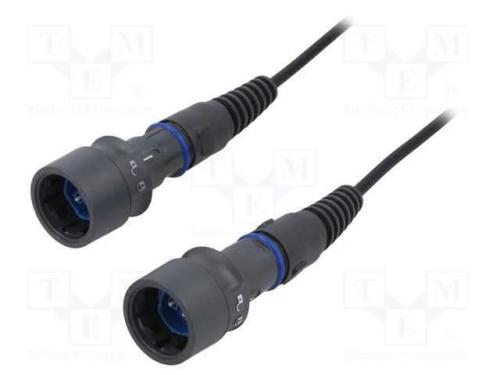Patchcords de fibra óptica, PIN: 2, duplex de pas.