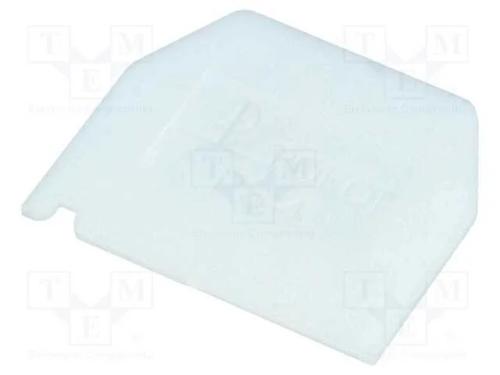 Placa extrema, branca, Larg: 1mm, poliamida, -25÷.
