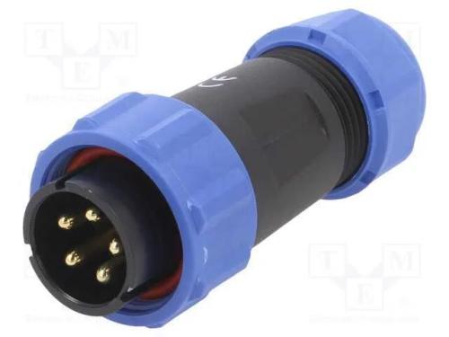 Ficha, SP21, macho, PIN: 5, IP68, 7÷12mm, 10A, te.