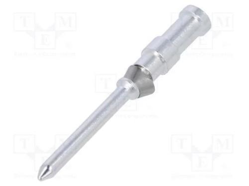 Contacto, macho, liga em cobre, prateado, 0,5mm2,.