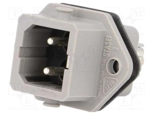 Conector: retangulares, ST, tomada, macho, PIN: 2.