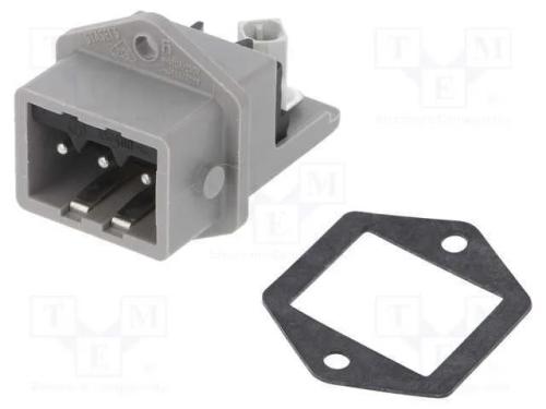 Conector: retangulares, ST, tomada, macho, PIN: 3.
